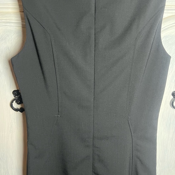 Theory Black Wool High Neck Fitted Power Bellaire Dress Office Quiet Luxury‎ - Picture 8 of 10